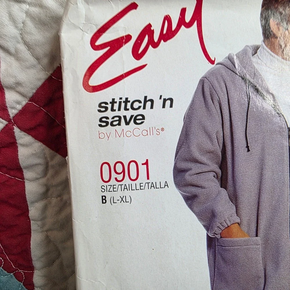 McCalls 0901 StitchNSave Unisex Fleece Jacket and Pants Sewing Pattern Size L-XL